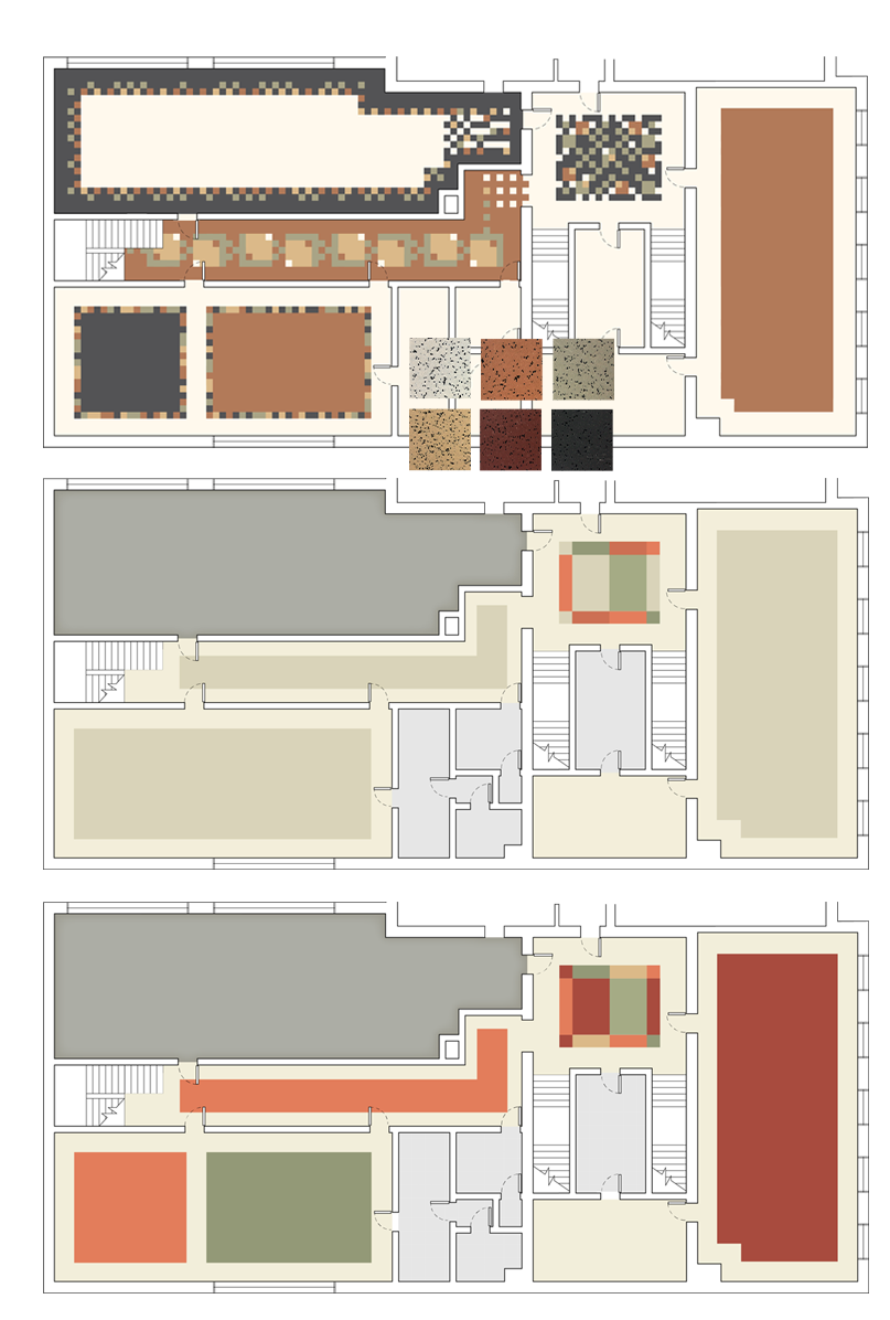 Exploration of commercial tile and paint as flooring treatments 