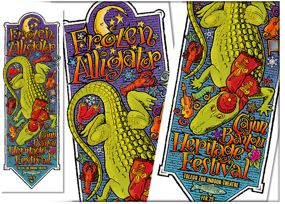 Posters promoting annual Cajun food and music event