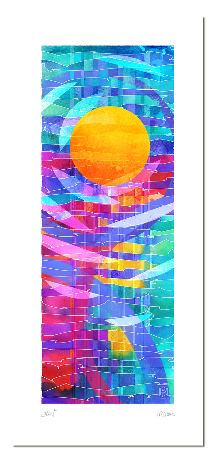 <b>LUCENT</b><br />10” 22.5”<br />Transparent watercolor and chalk pastel on a variety of textured papers