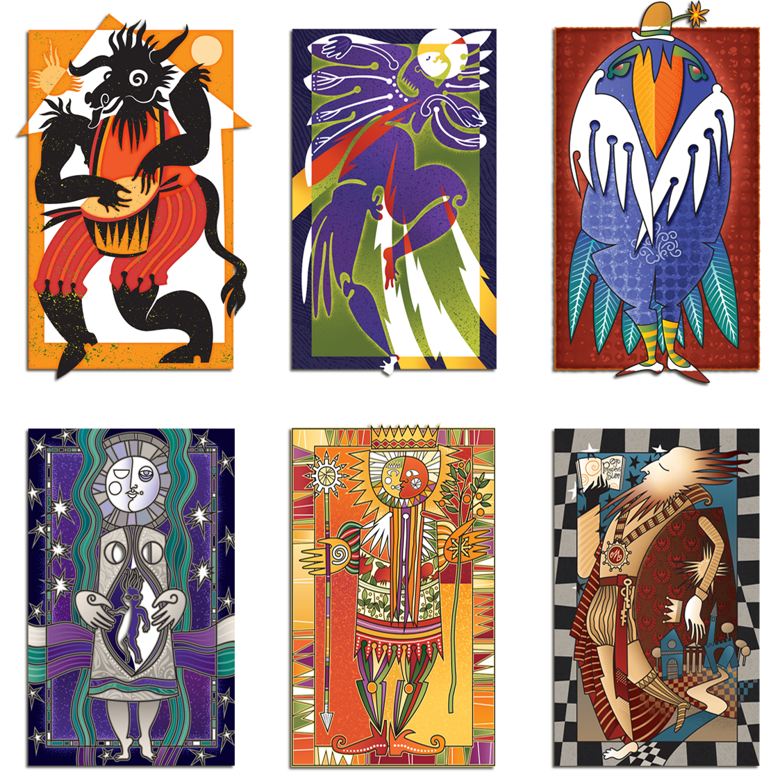 <b>TEMPEST SERIES:</b><br />A COLLABORATION<br />Roughly 11” by 17” each<br />
Twelve (in a series of 27) pieces illustrated in vector format. Illustrations were based on sketches provide by Denver artist Ken Phillips and represent his interpretation of themes from Shakespeare’s <i>The Tempest</i>.