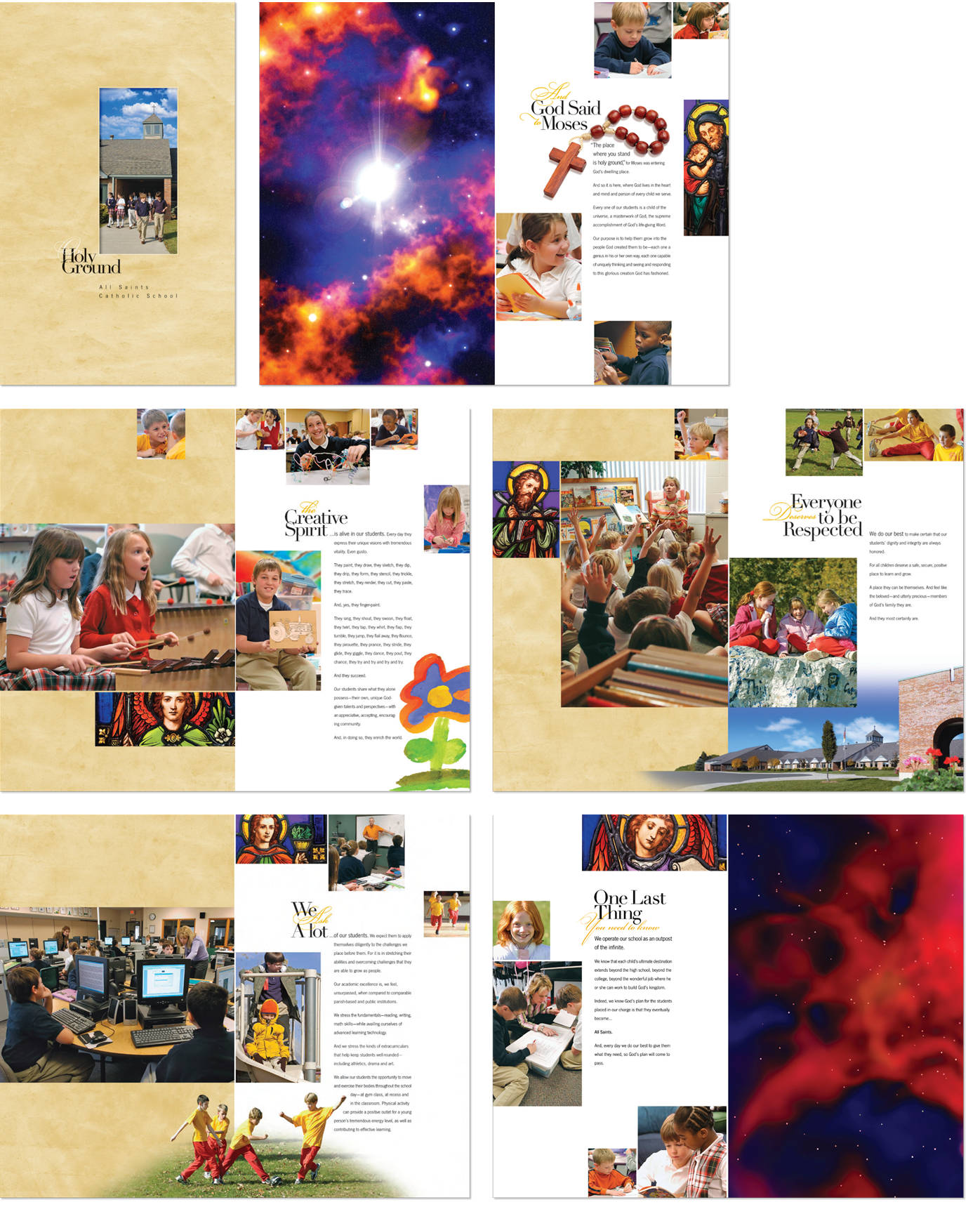 Recruitment brochure for parochial grade school