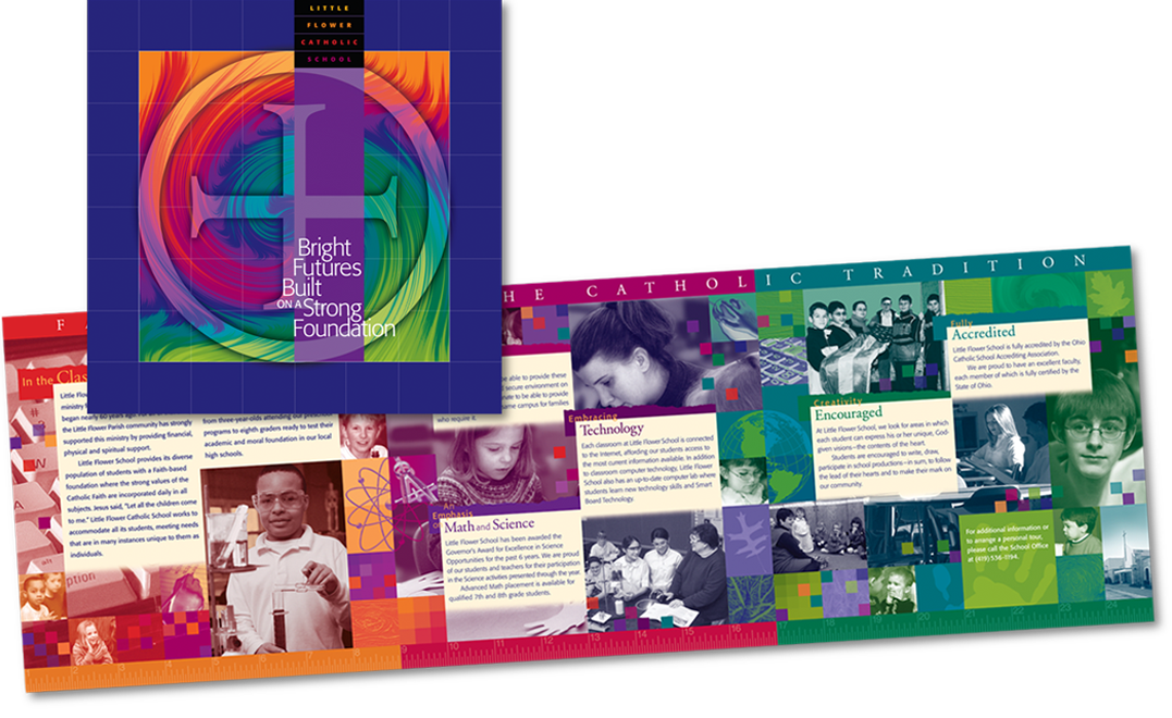 Recruitment brochure for parochial grade school