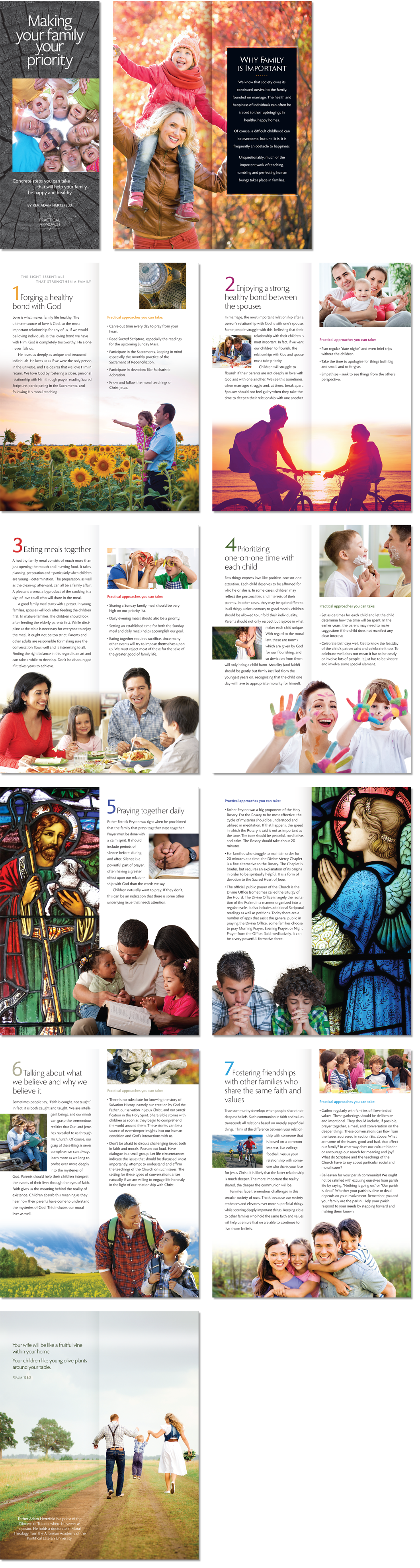 Happy, healthy family living brochure