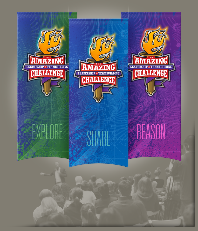 Program mark and pennants designed for leadership training workshops