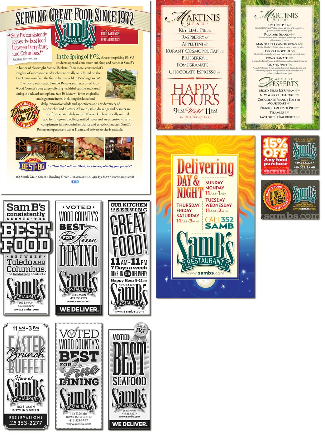 Restaurant’s in-store promotional and small newsprint ads