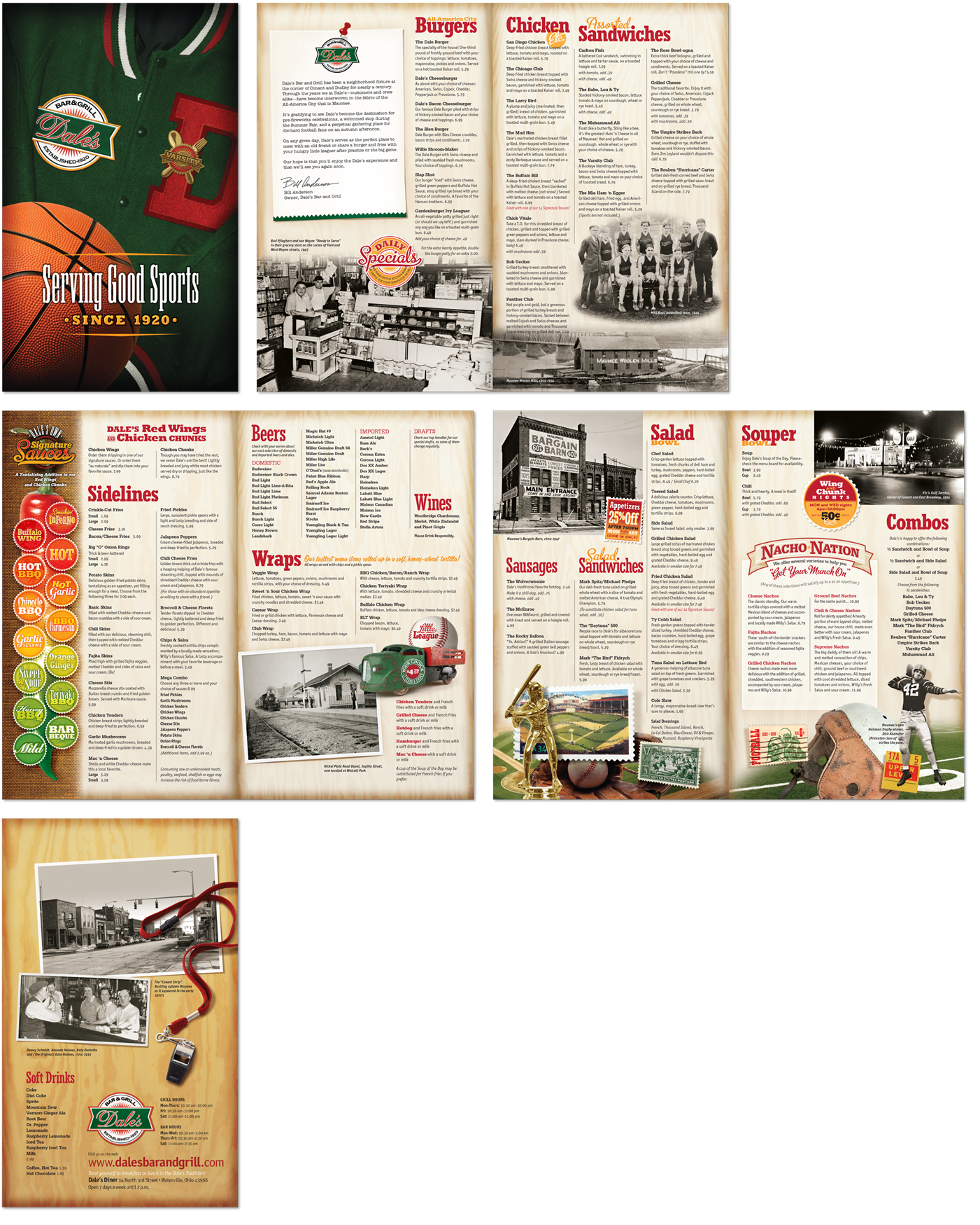 In-store menu for Maumee’s favorite watering hole