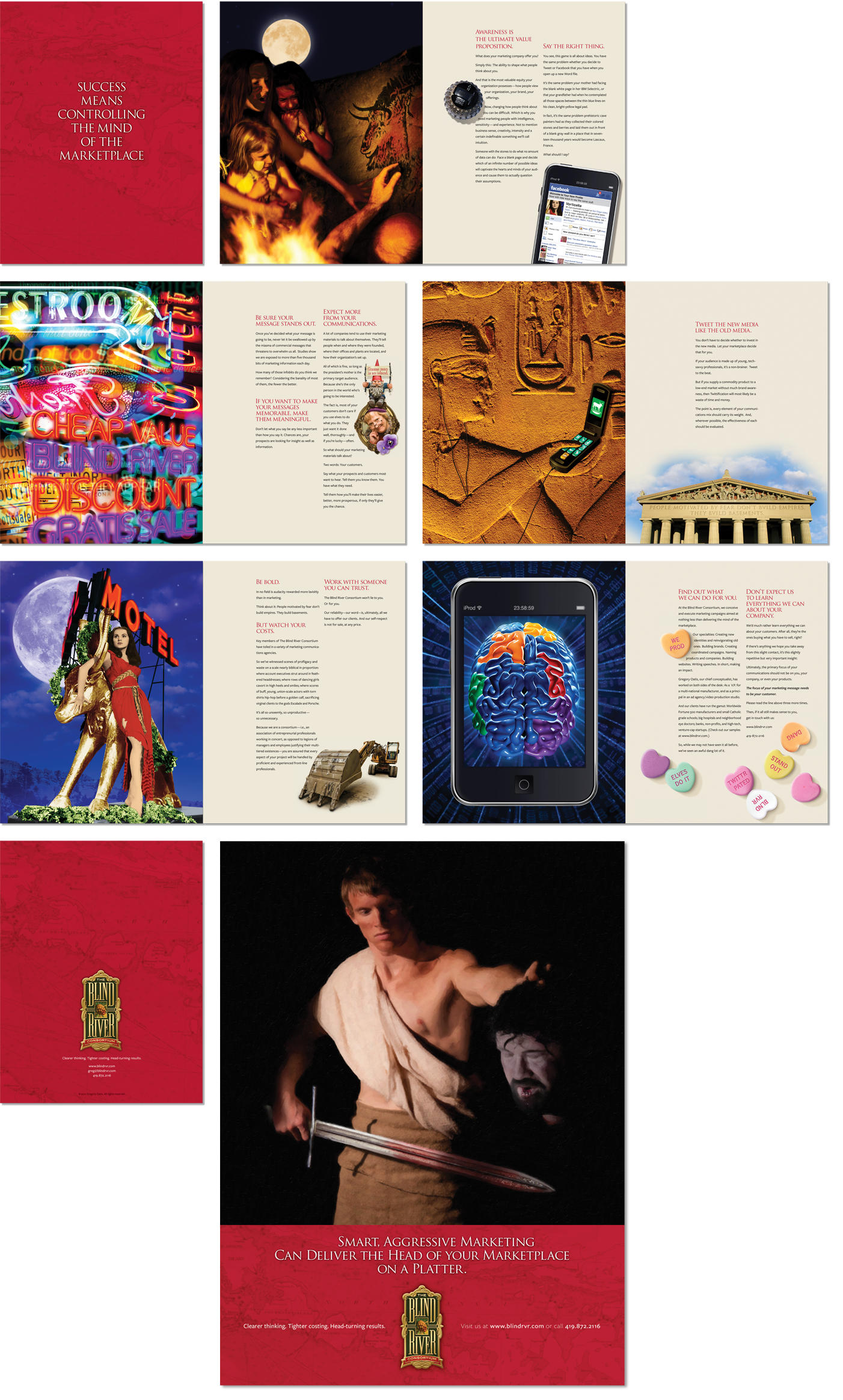 Self-Promotional brochure and poster for marketing consortium